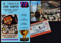 75th Anniversary of Barcelona Football Programme August Tournament featuring FC Barcelona, Glasgow