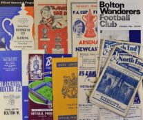 Collection of football programmes to include 1950/51 Preston NE v Manchester City, Doncaster Rovers,