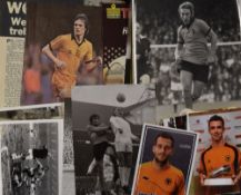 Collection of Wolverhampton Wanderers Football memorabilia to include b&w photographs of football