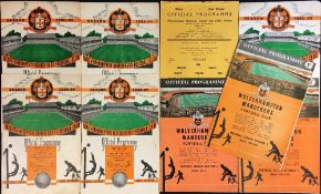 Wolverhampton Wanderers reserve home Football programmes v Barnsley 1950/51, 1951/52, 1952/53,