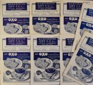 1947/48 Collection of Manchester City football programmes to include Sunderland, Manchester