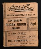 Rare 1896 Canterbury New Zealand Rugby Union Annual - 17th edition, 184pp, 5 ½