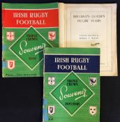 3x scarce Irish Rugby Football Golden era books from the late 1940s early 50's - by Barry S.