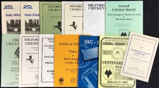 Wolverhampton Wanderers away cricket Football programmes 1955 Hobson Sports (Wright, Slater,