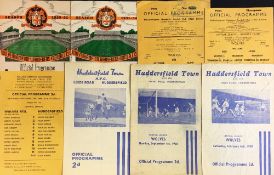 Wolverhampton Wanderers reserve home football programmes v Huddersfield Town 1950/51, 1951/52,