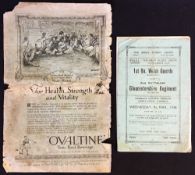 2x 1930's Army Rugby Cup programmes - to incl 1937 semi-final 1st Battalion of The Welch Regiment