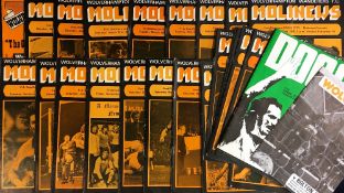 1975/76 Wolverhampton Wanderers home football programmes to include full season plus v Revie XI (