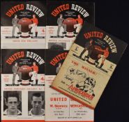 Selection of Manchester United home football programmes to include 1947/48 Blackpool, 1954/55