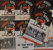 1951/1952 Manchester United championship season home Football programmes to include Middlesbrough,