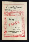 1948/49 Sunderland v Wolverhampton Wanderers Division 1 Football Programme at Roker Park 1st