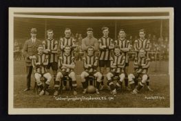 1920 Wolverhampton Wanderers team postcard by Hart. Good.