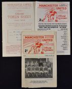 1963/64 Manchester United Youth v Swindon Town Youth FA Youth cup final Football programme (plus