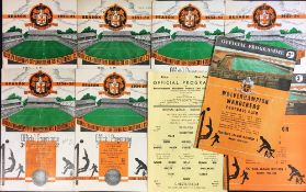 Wolverhampton Wanderers reserve home Football programmes v Chesterfield 1950/51, 1951/52, 1952/53,