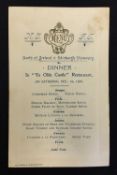 Rare 1899 North of Ireland v Edinburgh University Rugby dinner menu - held at 