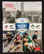 2016 Ireland v New Zealand Rugby Weekend programme - at Chicago, Irish won 40-29 in their first