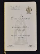 Celebration Banquet Wolverhampton Wanderers Division 1 Champions of the Football League 1957/58