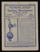 1946/47 Tottenham Hotspur v Newport County football programme 7 October 1946 Division 2