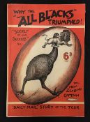 Scarce 1905 New Zealand Rugby Tour Book of U.K tour titled 