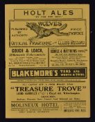 1929/30 Wolverhampton Wanderers v Millwall Division 2 Football programme. Very good.