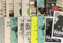 Collection of modern Wolverhampton Wanderers Youth Football programmes to include homes 1999/2000