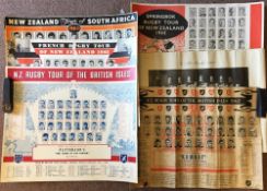 Collection of New Zealand Rugby tour itinerary/ programme posters - incl 1963 and 1967 tour to the