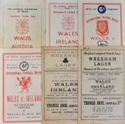 Wales international Football Programmes 1946 Scotland, 1948 Ireland, 1950 Ireland, 1952 Scotland,