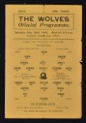 1941/42 Football League Cup Final (North) Wolverhampton Wanderers v Sunderland football programme 30