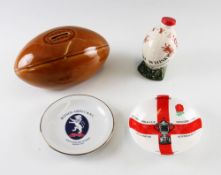 Rugby Ceramics Selection - including rugby ball money box 7