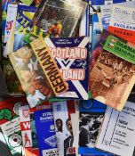 Assorted International Football programme selection with good content of England, Scotland, Wales