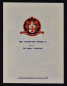 South African tour match Southern Transvaal v Wolverhampton Wanderers Football Programme dated 21