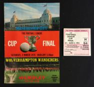 1974 FL Cup Final Football programme Wolverhampton Wanderers v Manchester City autographed on the