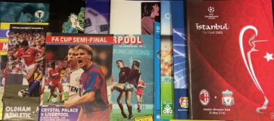 Selection of big match football programmes to include Champions League 2002 Bayer Leverkusen v