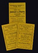 Wolverhampton Wanderers fixture lists for 1935/36, 1936/37 and 1939/40 (war abandoned season).