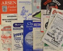1951/52 Wolverhampton Wanderers away Football programmes to include West Bromwich Albion, Charlton