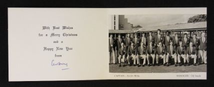 1982-83 England Tour of Australia and New Zealand Cricket Christmas Card with colour photocard to