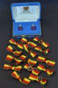 Cricket - MCC Enamel Cuff Links with the MCC Emblem to front and marked 'London Badge & Button Co'