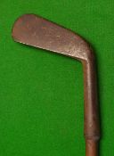 Rare W&G Ashford Birmingham smf lofting iron c.1893 - with most unusual shaft/hosel fitting together