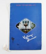 1979 Ryder Cup Signed Victory Dinner Menu - played at Greenbriers West Virginia and signed by both