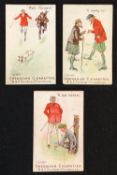 W & R Faulkner - 3x rare Grenadier Cigarette Golf cards - titled 