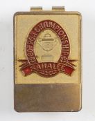 1998 US PGA Golf Championship brass and enamel players money clip - played at Sahalee and won by
