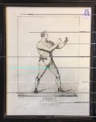 Boxing - Scarce 1829 Edwin Baldwin Pugilism Etching - Ludlow, Shropshire - known as 'White-headed