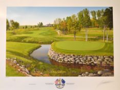 Graeme Baxter signed Ryder Cup print - 2008 Valhalla USA Ryder Cup ltd ed colour print signed by the