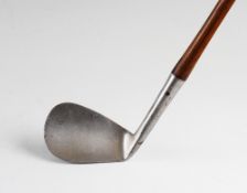 Gibson Kinghorn Skoogee Patent wide sole concave smf niblick - fitted with period hide grip - head