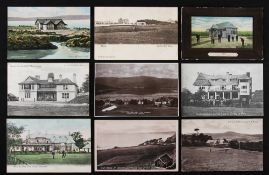 Collection of 9x various Scottish golfing postcards from the early 1900's onwards - 3x Nairn Golf