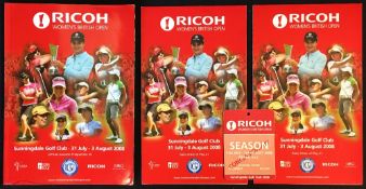 2008 Official Sunningdale British Ladies Open Golf Championship profusely signed programme