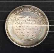 Rowing - 1875 Durham Regatta Medal marked to the reverse 'Davis Birm', depicts spectators