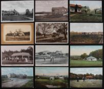 12x various Scottish golfing postcards from the early 1900's - 2x Kinghorn inlc Golf Club House 1905