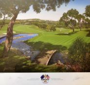 Graeme Baxter signed Ryder Cup golf print - 1997 Valderrama Ryder Cup ltd ed no 139/850 - signed