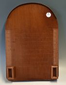 Shove Half Penny Board - a dome topped wooden board with horizontal lines to the centre, measures