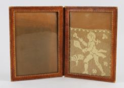 Badminton - Cotton Patch depicts a child with early bat and shuttlecock, maintained within leather